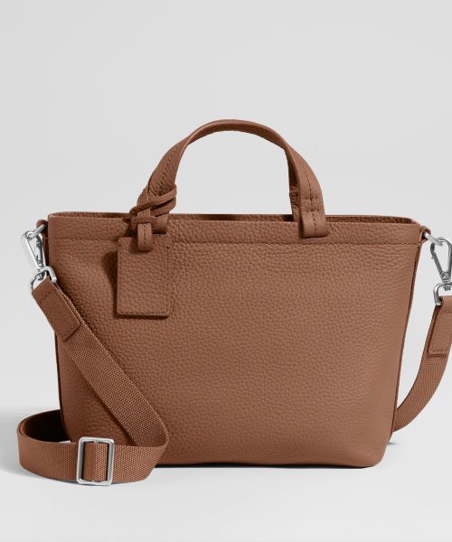 Leather Crossbody in Saddle Brown